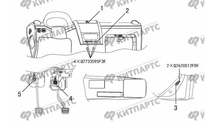 Кнопки, выключатели панели приборов Great Wall Hover H3 New