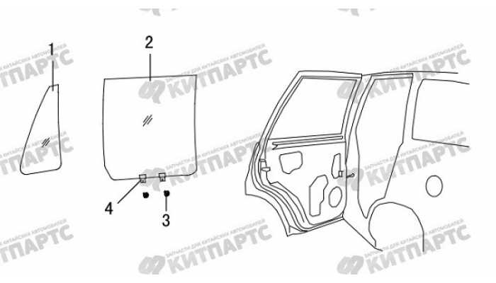 Стекло задней двери Great Wall Hover H5